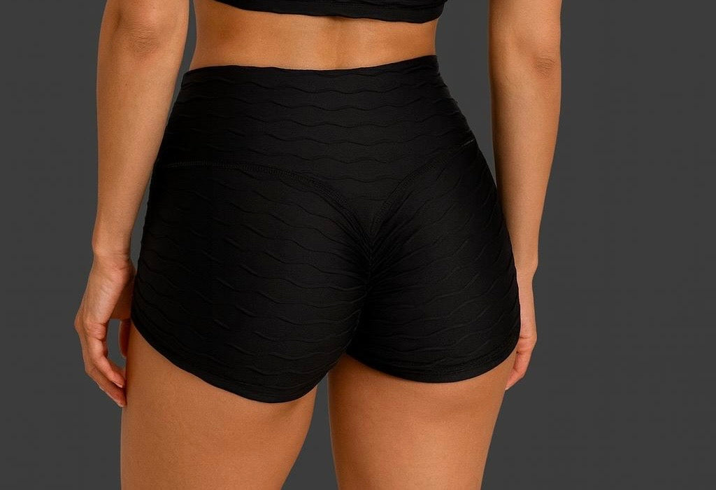 Textured Push Up Licra Short