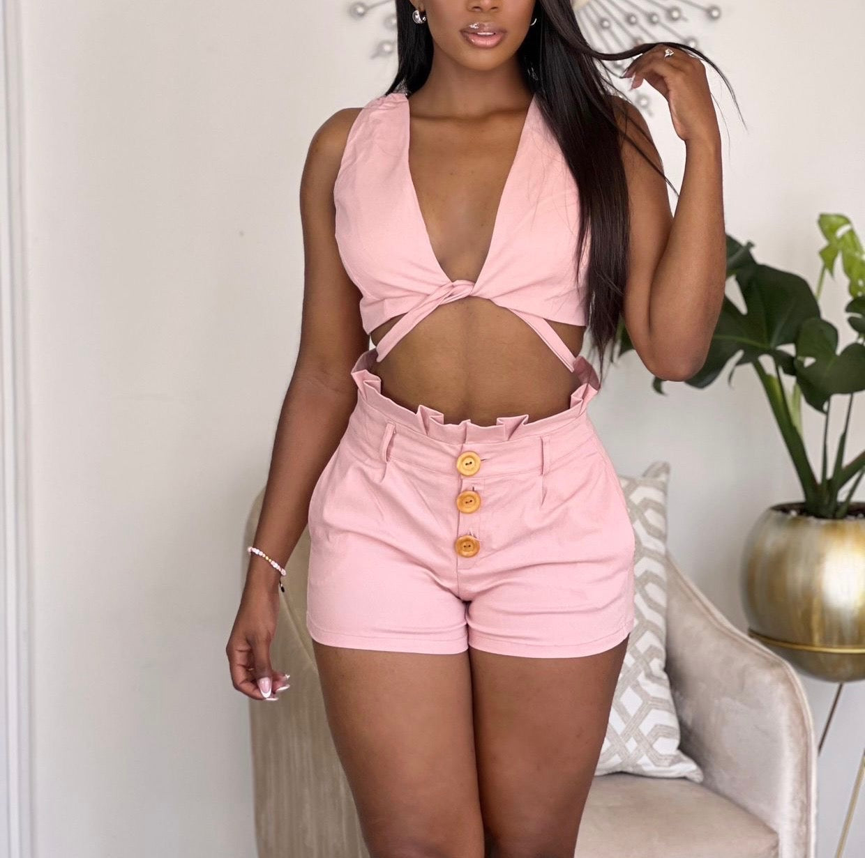 Pink Short Set